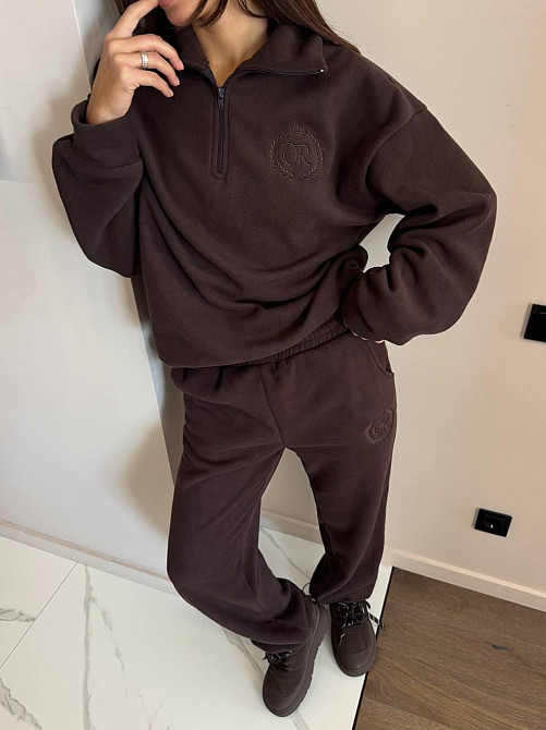 Жіночий теплий повсякденний костюм двійка  двосторонній фліс Одеса - фото 1