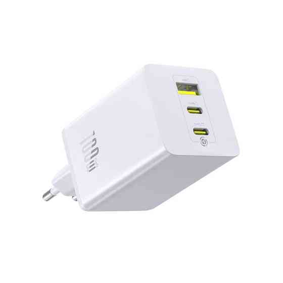 Сетевое зарядное устройство Baseus EnerFill FE11 Fast Charger 2C+U 100W EU Moon White Киев