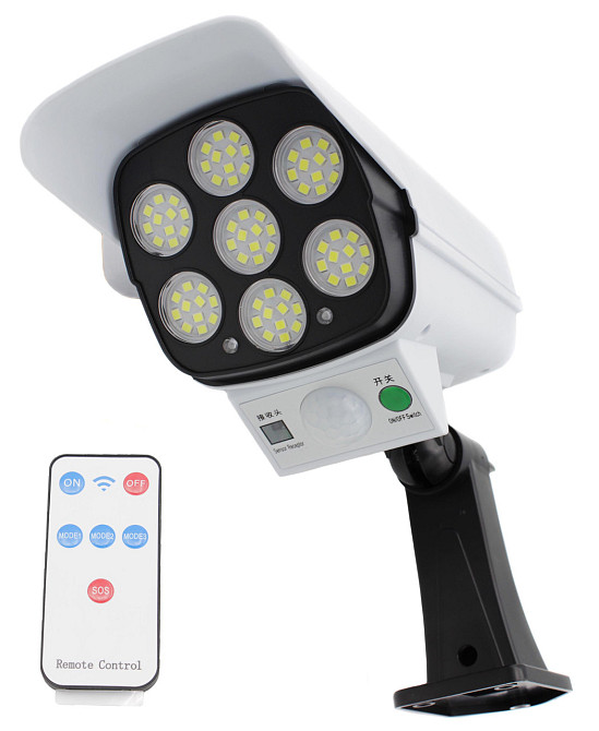 Вуличний ліхтар з сонячною панеллю у вигляді камери JLP-2178 / 77SMD / 7728 Дніпро - фото 2