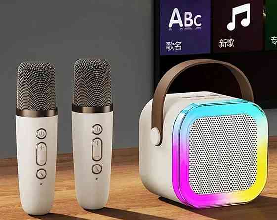 Караоке 2 микрофона бежевый детский подарок. Харьков