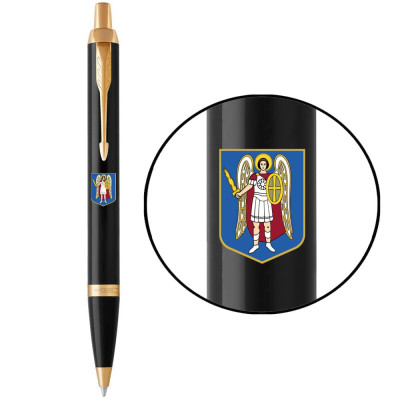 Ручка шариковая Parker IM 17 CITY Black GT BP Герб Киева (22032_C0010u) Винница - изображение 1