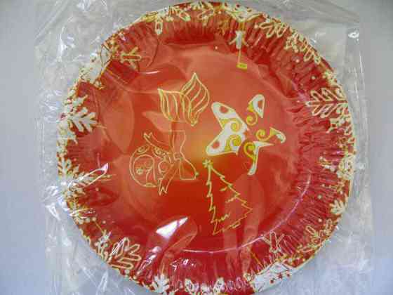 Тарілка паперова 19см"Різдвяна" 10шт (1 пач.) Харків