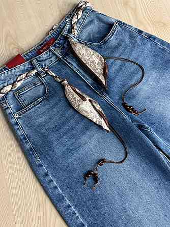 Джинси жіночі Vanver 2008 skater jeans з поясом банани сині, синій, 30, 30, 82 см, 112 см Київ