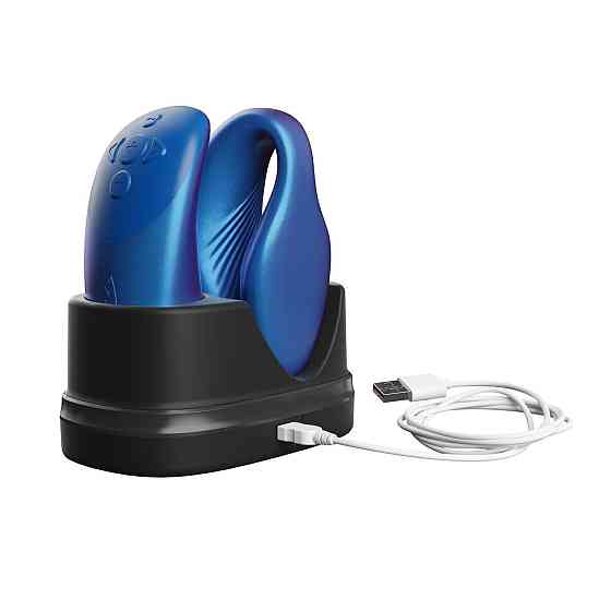 Смарт-вибратор для пар We-Vibe Chorus Cosmic Blue, сенсорное управление вибрациями сжатием пульта Sex Aura Киев