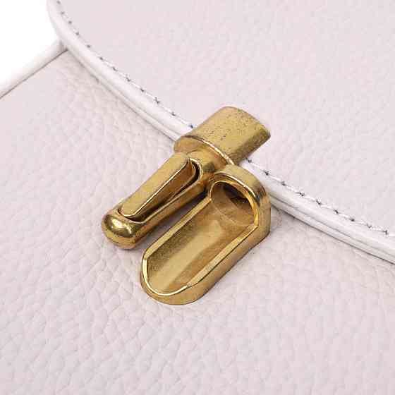 Шкіряна сумка вертикального формату з клапаном Vintage 22309 Біла Київ