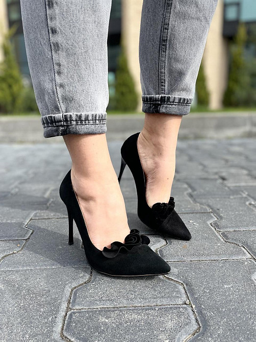 SANTINI Туфлі жіночі SANTINI чорні натуральна замша каблук 11см 35-39 (70591-21) Коломия - фото 8