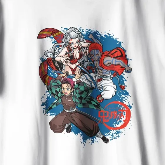 Футболка для підлітка хлопчика з принтом Клинок, рассекающий демонов Танджиро, Дакі, Аказа WE Розмір 160 Anime10359 Дніпро