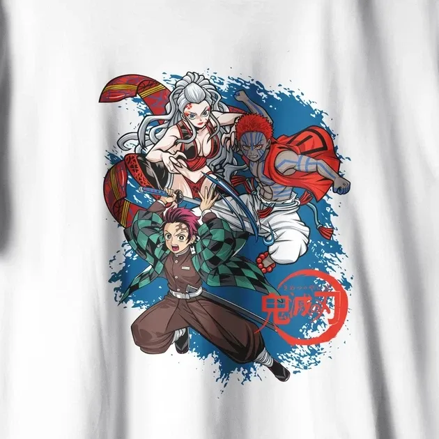 Футболка для підлітка хлопчика з принтом Клинок, рассекающий демонов Танджиро, Дакі, Аказа WE Розмір 160 Anime10359 Дніпро - фото 4