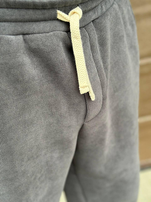 Чоловічі базові теплі штани з вельвету на флісі Графіт, 50 Одеса - фото 7