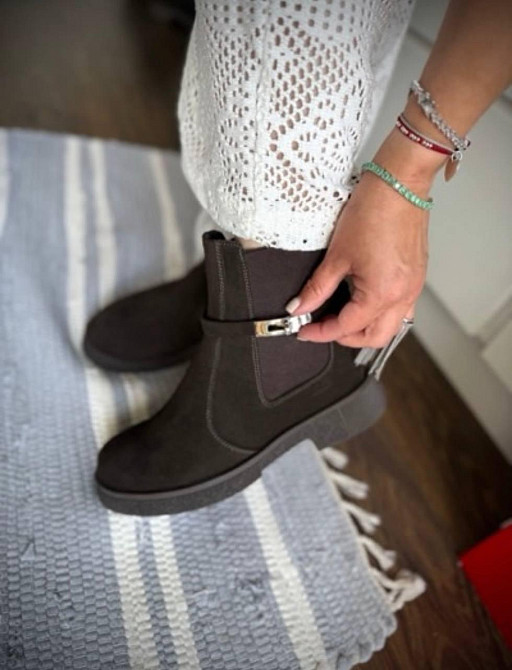 M.KRAFT Черевики жіночі M.KRAFT 2034/1 шоколадні (зима, замша натуральна) (6110) Коломия - фото 4