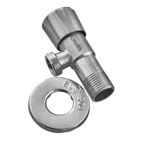 Кран для підключ. сантехприладів Zerix VAL-04-1/2x1/2 з нерж. ст.SUS304 (ZX4800) Київ