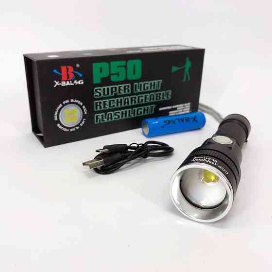 Усиленный ручной фонарик BL-611-P50, Фонарь с защитой от пыли, Портативный фонарь с функцией зарядки BH-65 Ивано-Франковск