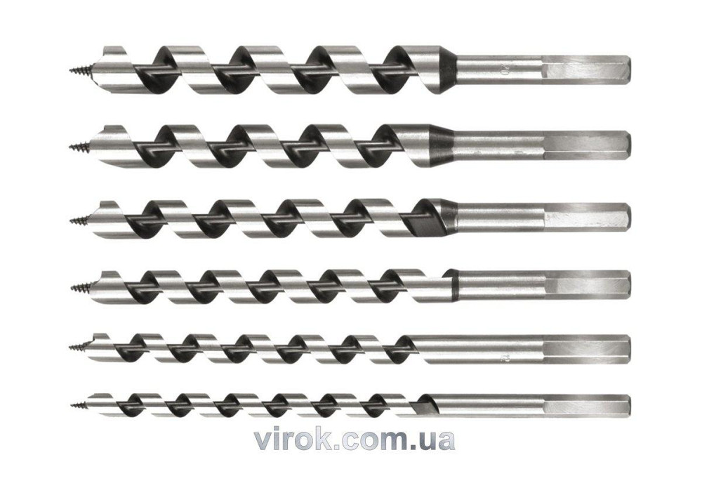 Набір свердл спіральних по дереву STHOR : Ø=10-20 мм, L= 230 мм. 6 шт. [10] Одеса - фото 1