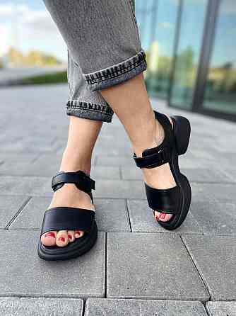 teona Босоніжки жіночі TEONA 108 чорні (літо, шкіра натуральна) (4096) Коломия