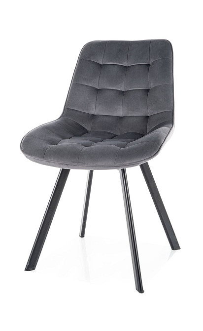 Стілець MONTI VELVET чорний каркас/сірий BL.14 Київ - фото 4