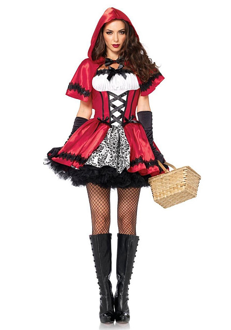 Еротичний костюм Червоної шапочки Leg Avenue Gothic Red Riding Hood XL, сукня, накидка Sex Aura Київ - фото 7
