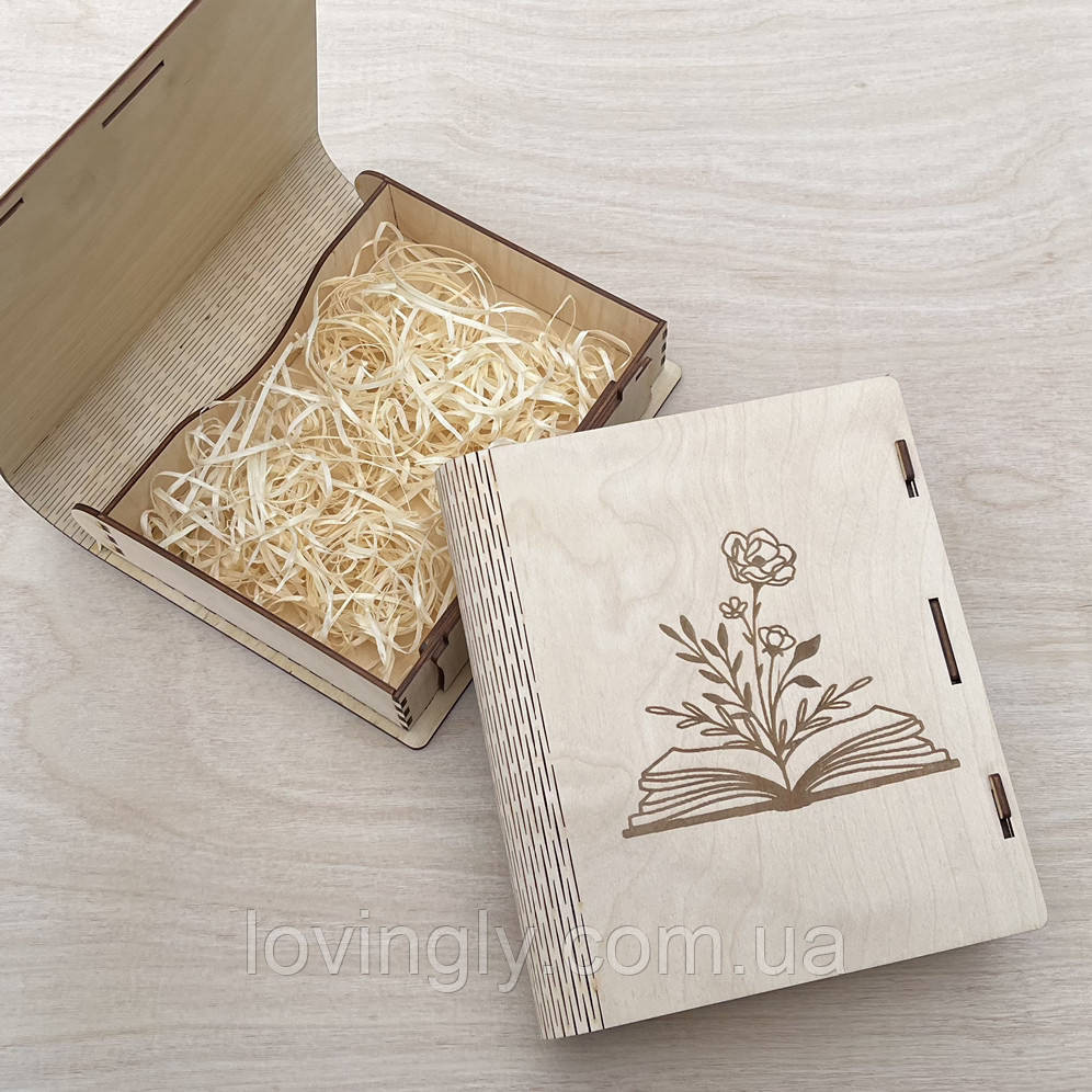 Подарочная коробка в виде книги с цветочным узором. Ирпень - изображение 2