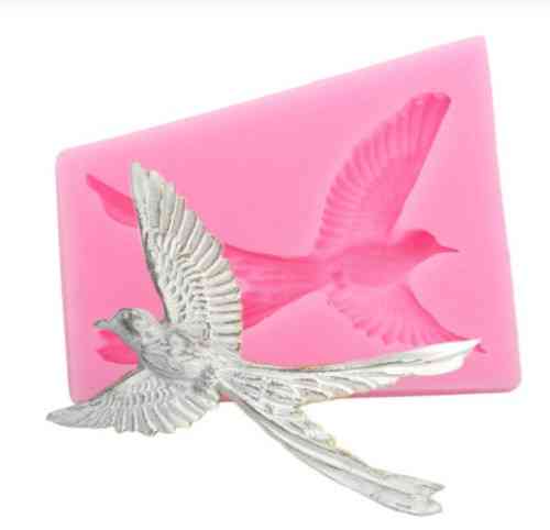 Силиконовый молд Ласточка 65 на 52 мм розовый Киев
