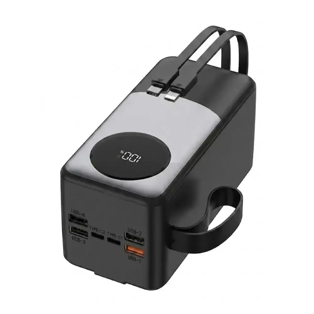 Внешний аккумулятор Power Bank KP KPG-402X 40000 мАч 22.5Вт, QC 3.0, 4 USB, 2 Type-C, дисплей Одесса - изображение 3