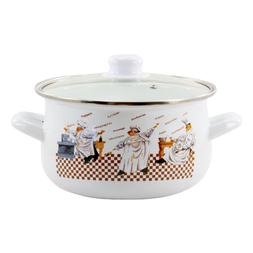 Каструля емальована 4л d22см Кухарі 10W Interos Житомир - изображение 1