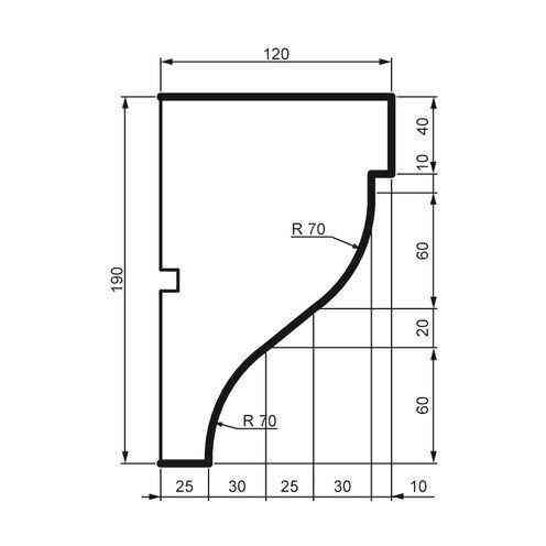 Карниз фасадный Prestige Decor KC 116 Днепр