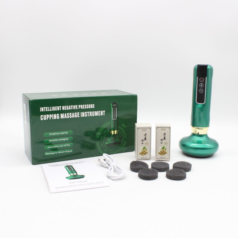 Вакуумний масажер з USB,6 режимів,Зелений SBR Київ - фото 10