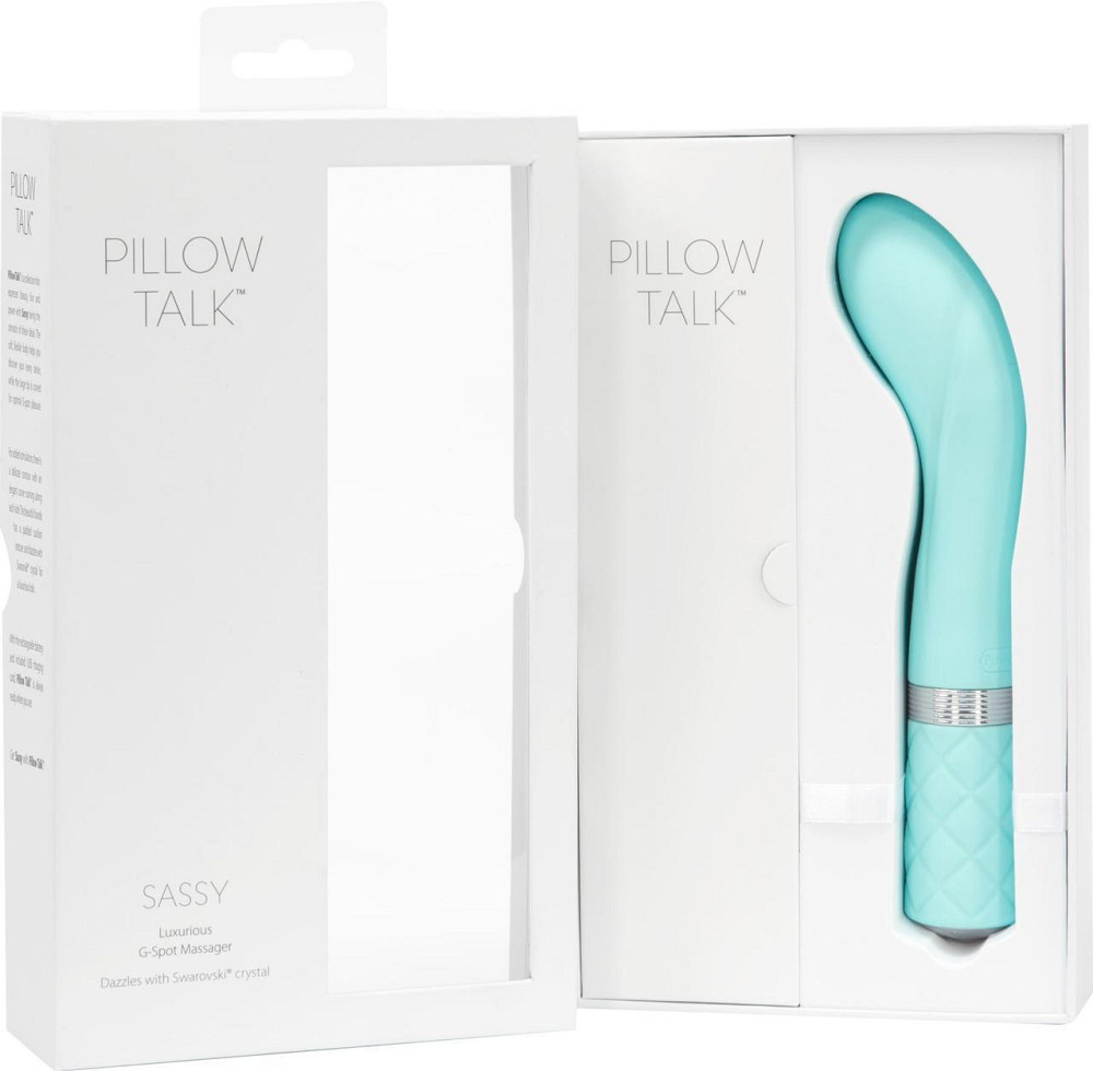 Роскошный вибратор Pillow Talk - Sassy Teal с кристаллом Сваровски для точки G, подарочная упаковка Sex Aura Киев - изображение 10