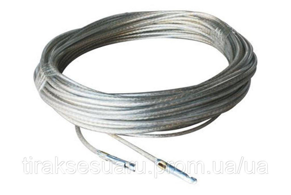 Трос митний 22 метра з наконечниками нержавіюча сталь. D=6мм Трос пломбувальний 22м D=6мм Луцьк - фото 1