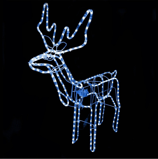 Світлодіодний Олень 300 вогників E25A декорація новорічна Б4819 Синій Київ - фото 4