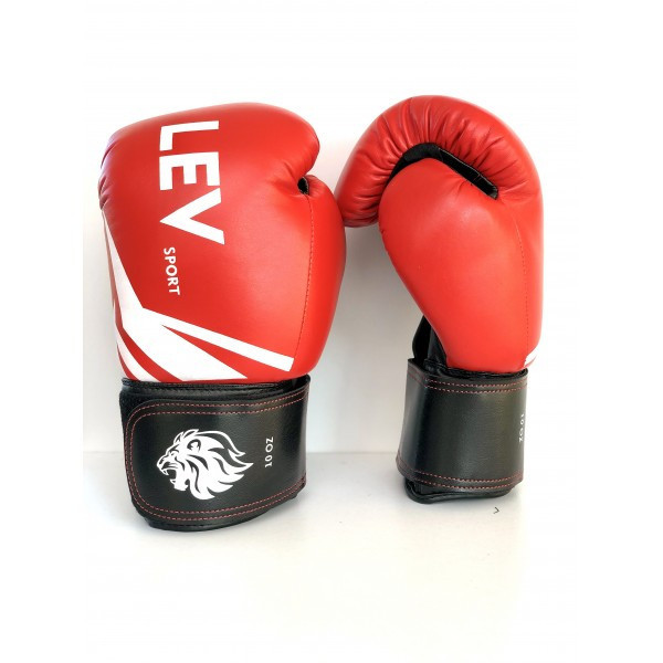 Перчатки боксерские LEV-SPORT (комби) 12 oz Вишнёвое - изображение 4