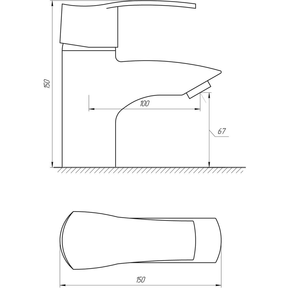 Змішувач для умивальника Globus Lux QUEENSLAND GLQU-0101 Київ - фото 7