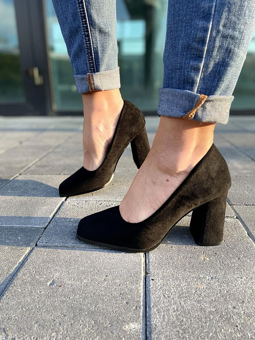 Kamengsi Туфлі жіночі Kamengsi чорні еко-замша каблук 9см 36р.37р.38р. (4733) Коломия - фото 6