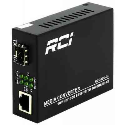 Медиаконвертер RCI 1G, SFP slot, RJ45, standart size metal case (RCI300S-GL) Винница