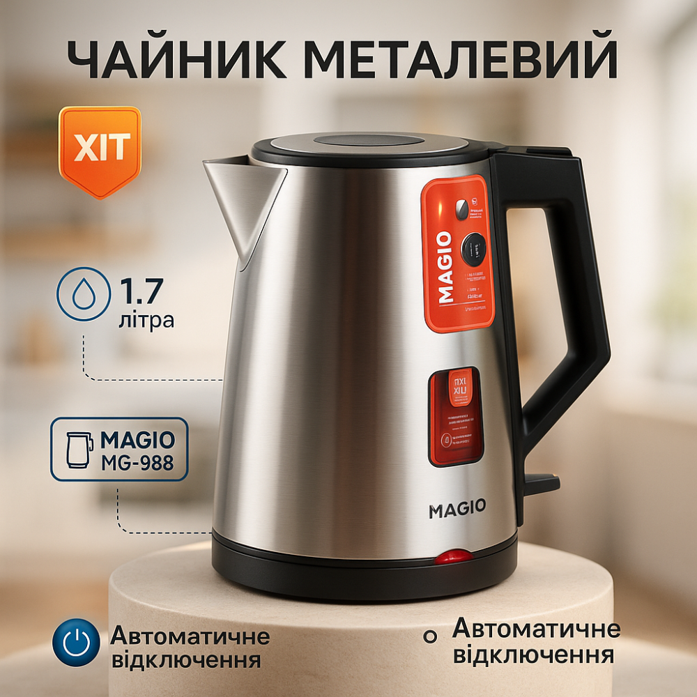 Чайник для дома удобный, Современный электрочайник для дома, Чайники на подставке UT-65 Львов - изображение 18