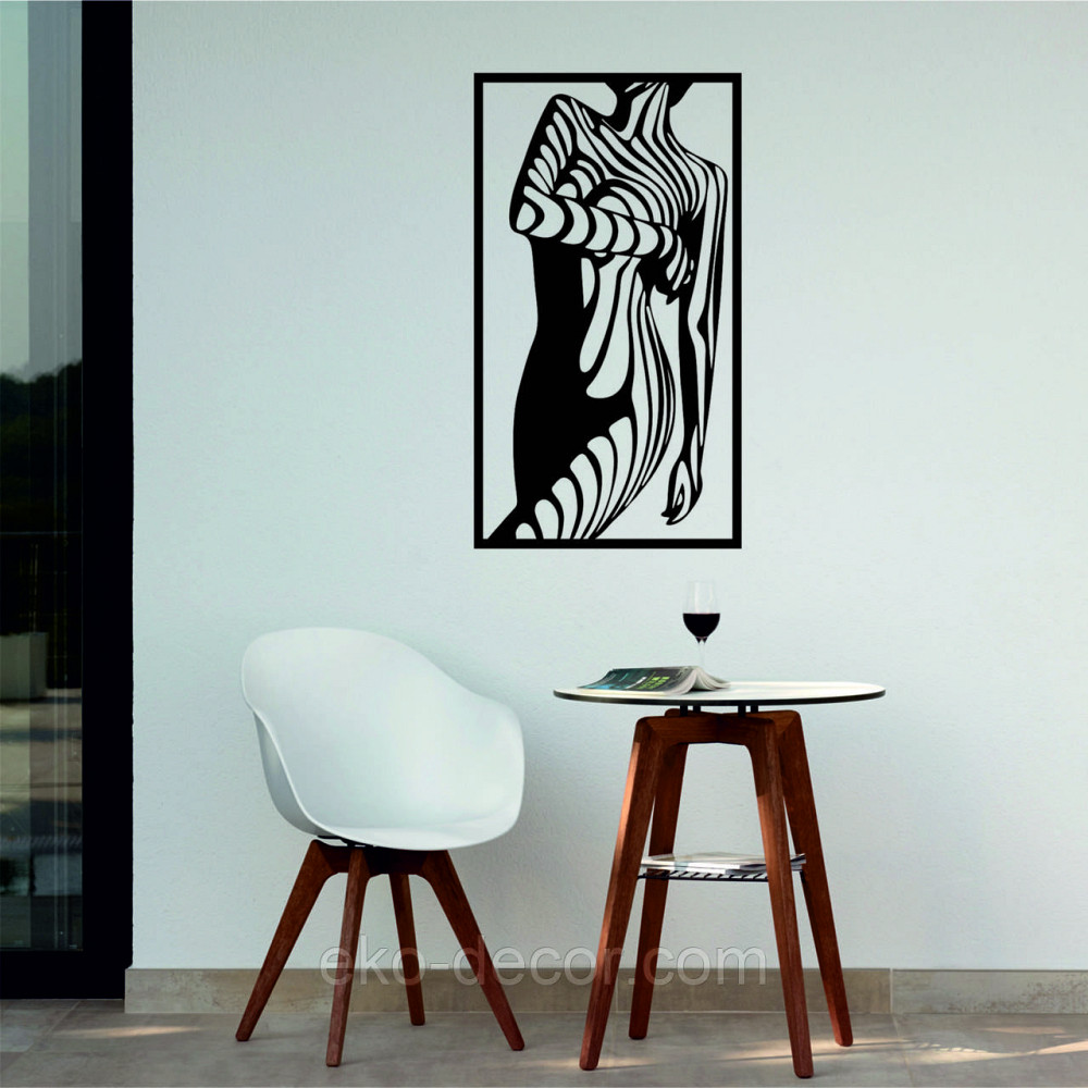 Декоративне настінне Панно «Сілует жінки», Декор на стіну 70*39 см, Чорний Київ - фото 8