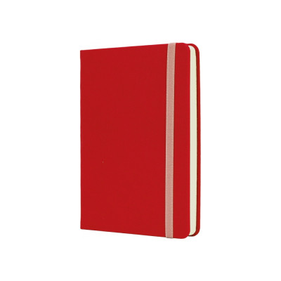 Книга записная Optima А6 SQUARE, твердая обложка, резинка, кремовый блок линия, красный (O20386-03) Винница - изображение 1