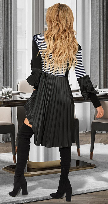 Модне в'язане плаття зі спідницею гофре (46-48) Київ - фото 4