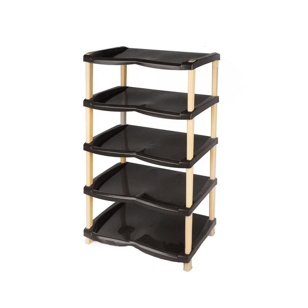 Полка для обуви чёрно-бежевая 