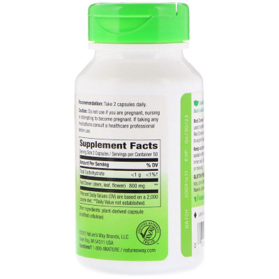 Травы Nature's Way Красный Клевер, Red Clover, 400 мг, 100 Вегетарианских Капс (NWY-16000) Винница - изображение 2