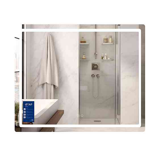 Дзеркало Qtap Mideya (MI2) 900х700 з LED-підсвіткою Touch, з антизапотіванням, з димером, рег. яскравості QT2078NCF9070 Київ