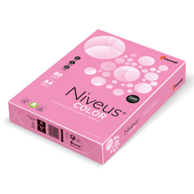 Папір Mondi Niveus COLOR NEON Pink A4, 80g, 500sh (A4.80.NVN.NEOPI.500) Вінниця - фото 1