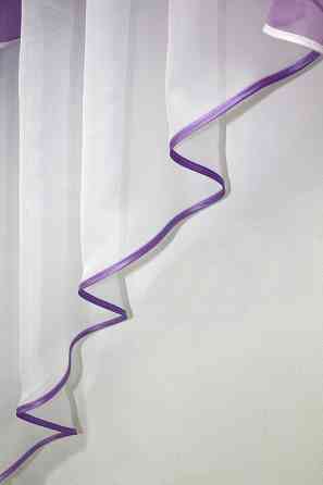 Кухонная занавесь (290х170см) цвет сиреневый с белым 00к 59-334 Киев