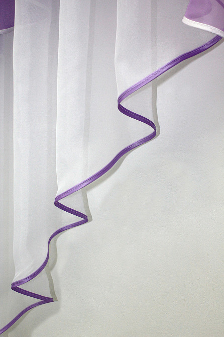 Кухонная занавесь (290х170см) цвет сиреневый с белым 00к 59-334 Киев - изображение 3