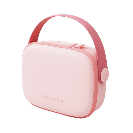 Косметичка Fungoofun силіконова б'юті-чемодан для косметики та аксесуарів, сумочка з ручкою на блискавці, рожева Кам'янець-Подільський
