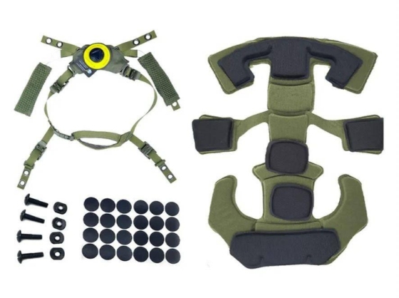 Обвіс для шолома FAST підвісна система + захисні подушки + бічні рейки ARC + шрауд (Оливковий) Київ