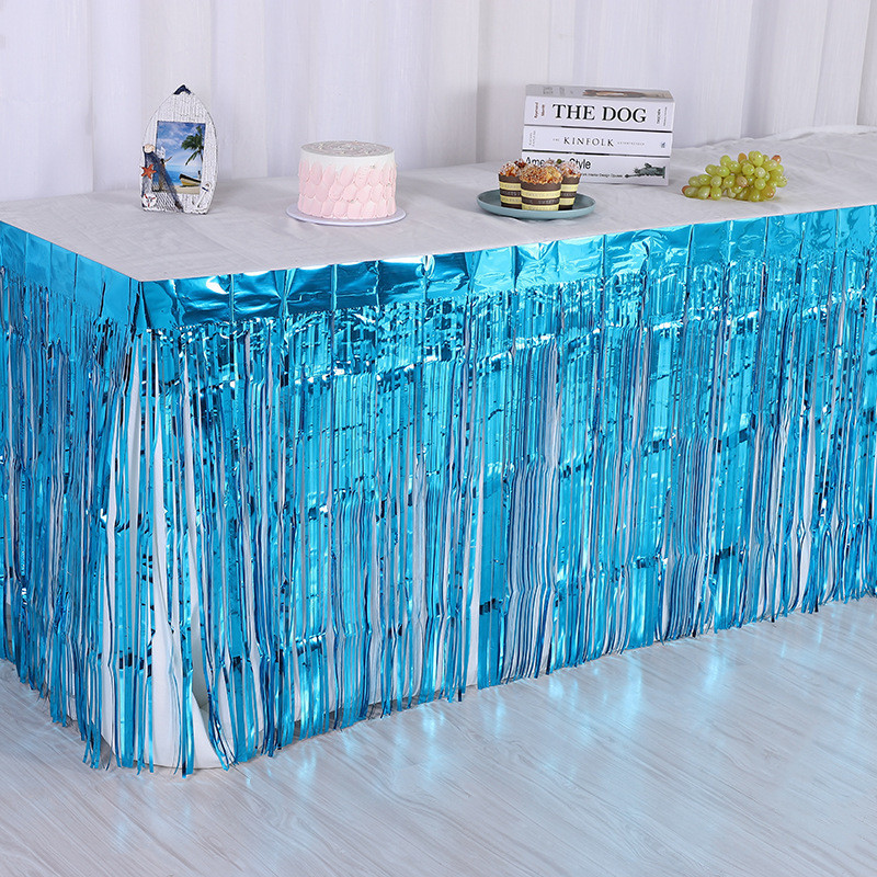 Дождик для фотозоны на стену и стол 74 см на 274 см голубой Киев - изображение 1