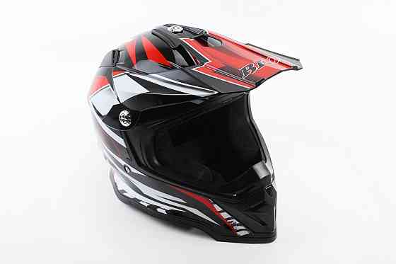 Шолом кросовий/ендуро/АТV BLD-819-7 S (55-56см), ЧОРНО-ЧЕРВОНИЙ Киев