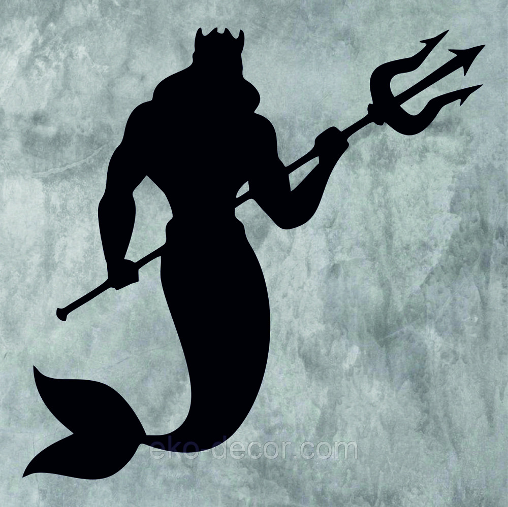 Декоративное настенное 3D Панно «Морской царь» Декор на стену с объемом 70*68 см, Черный Киев - изображение 7