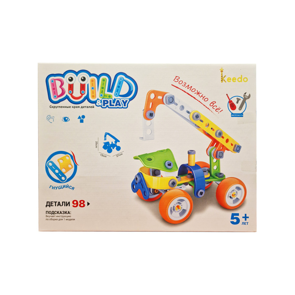 Конструктор Build&Play "Автокран" HANYE J-7702, 98 елементів Вінниця - фото 3