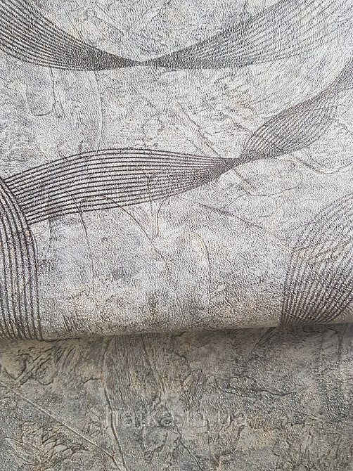 Шпалери метрові вінілові на флізеліні Sintra Vila абстракція зигзаги смуги коричневі золотисті 532553 Київ - фото 3